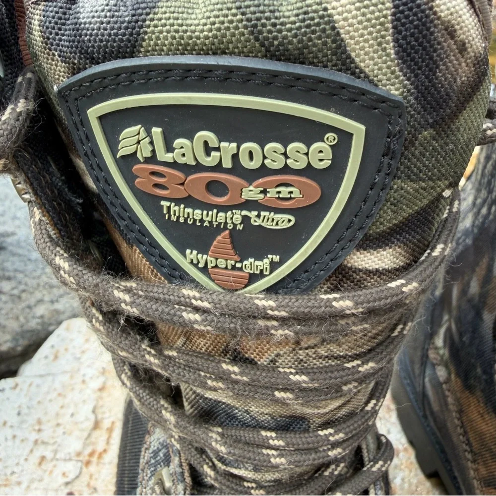 LaCrosse Brawny II 800G Thinsulate Hunting Boots‎ Men's 8 Mossy Oak Waterproof